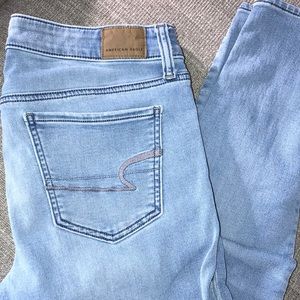 American Eagle faded wash skinny jeans Sz 8P